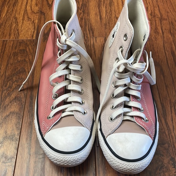 Converse Pink Two Tones Leather High Tops - Picture 2 of 6